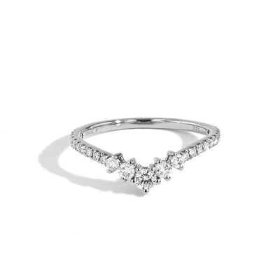 Diamond Crown Wedding Band in White Gold - Private Label product