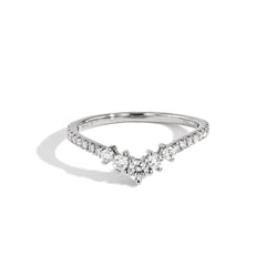 Diamond Crown Wedding Band in Rose Gold