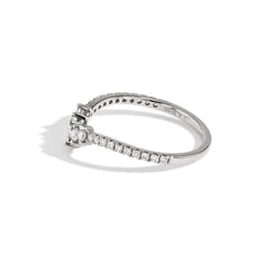 Diamond Crown Wedding Band in White Gold