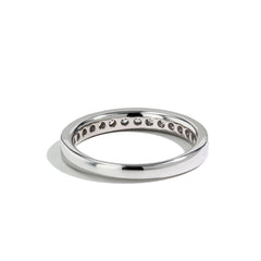 Private Label White Gold Diamond Milgrain Wedding Band