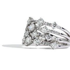 1.98tw Four Row Lab Diamond Wedding Band in 14K White Gold