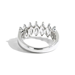2.31 Carat Lab-Grown Marquise Diamond Wedding Band in 14K White Gold