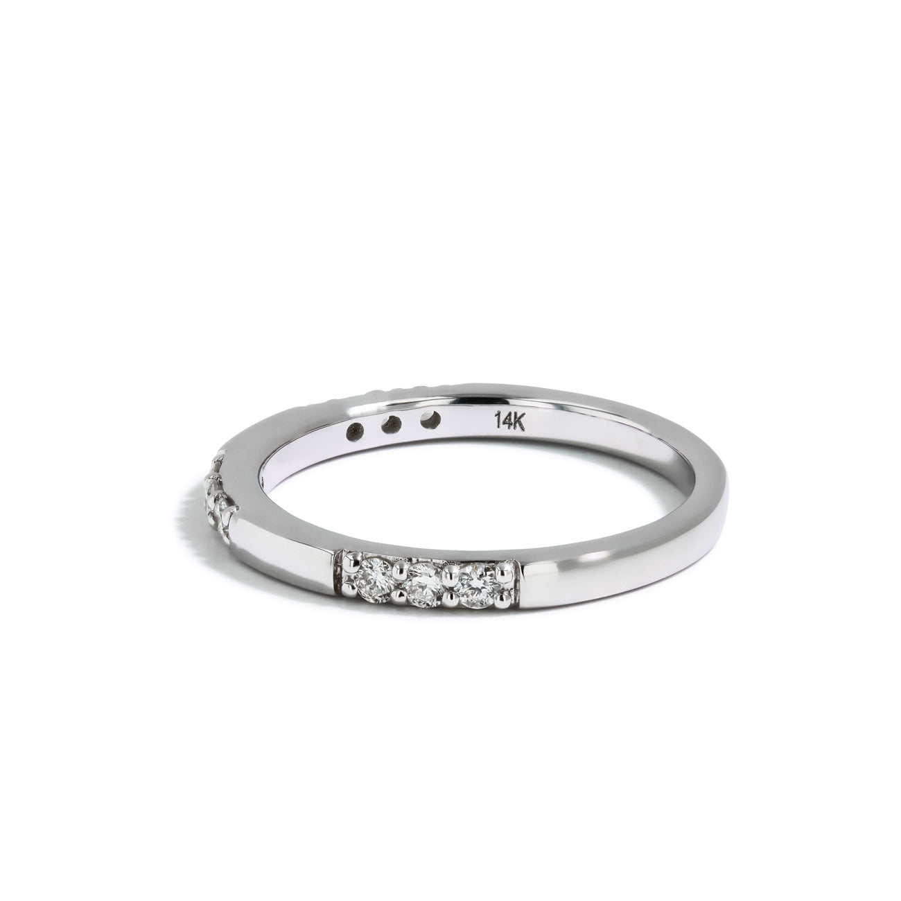Triple Diamond Station  Band in 14K Yellow Gold