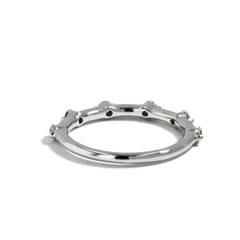 Starlight Diamond Band in 14K White Gold