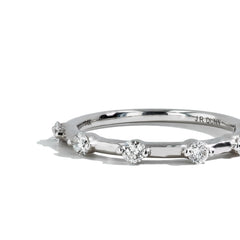 Starlight Diamond Band in 14K White Gold