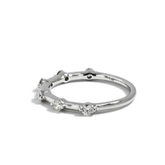 Starlight Diamond Band in 14K White Gold