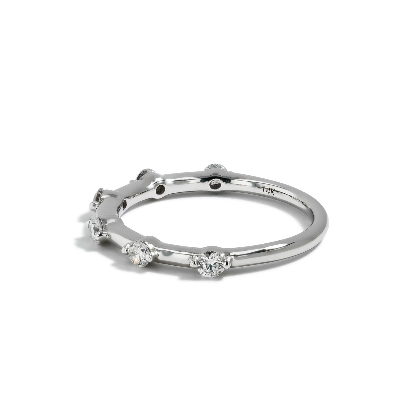 Starlight Diamond Band in 14K Yellow Gold