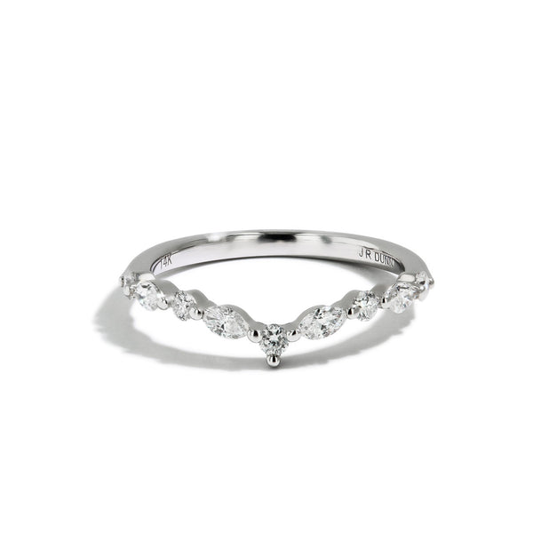 Single Prong Contour Diamond Band in 14K Yellow Gold