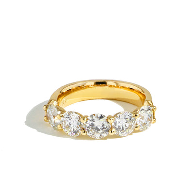 5 Round Diamond Band in Yellow Gold - 2.5ctw - Private Label product