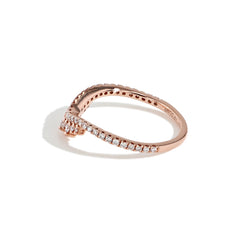 Diamond Tiara Wedding Ring in Rose Gold