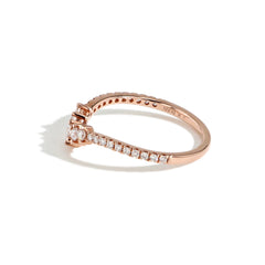 Diamond Crown Wedding Band in Rose Gold