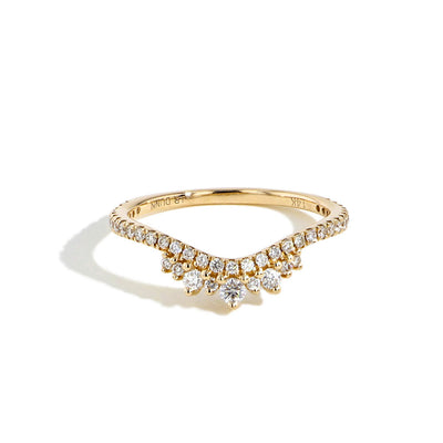Diamond Tiara Wedding Ring in Yellow Gold - Private Label product