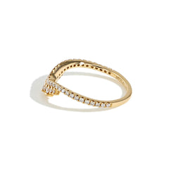 Diamond Tiara Wedding Ring in Yellow Gold