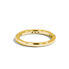Triple Diamond Station  Band in 14K Yellow Gold
