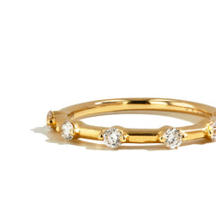 Starlight Diamond Band in 14K White Gold