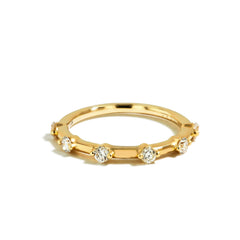 Starlight Diamond Band in 14K Yellow Gold