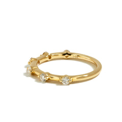 Starlight Diamond Band in 14K Yellow Gold
