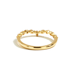 Single Prong Contour Diamond Band in 14K Yellow Gold