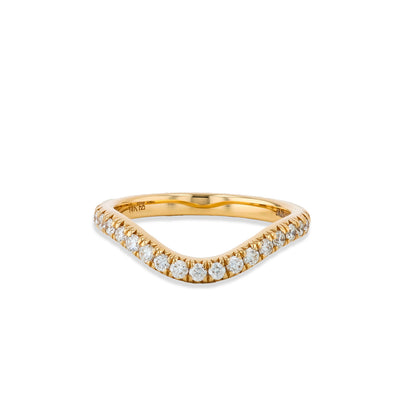 3/4 Diamond Curved Wedding Band - Private Label product