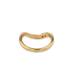 Off-Set Diamond Curved Wedding Band