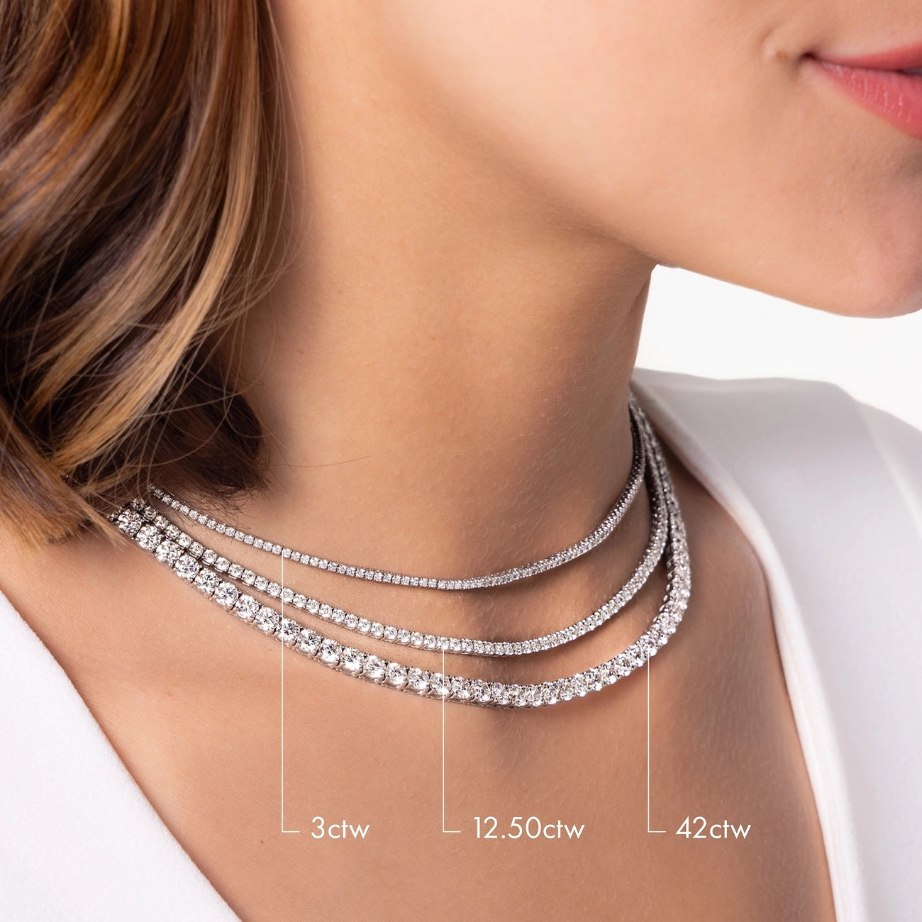 5 Carat Diamond Tennis Necklace