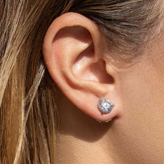 3.01ctw White Gold Diamond Studs