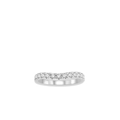 .50 Carat Curved Diamond Wedding Band in White Gold