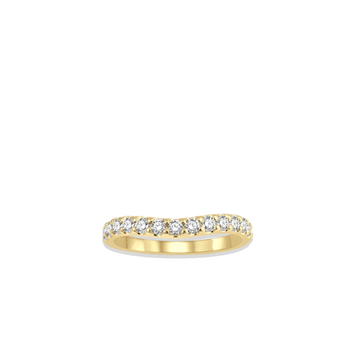 .50 Carat Curved Diamond Wedding Band in Yellow Gold - Private Label product