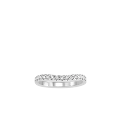.33 Carat Curved Diamond Wedding Band in White Gold
