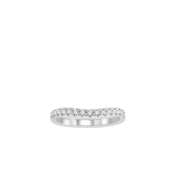 .33 Carat Curved Diamond Wedding Band in White Gold