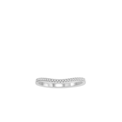 .10 Carat Curved Diamond Wedding Band in White Gold