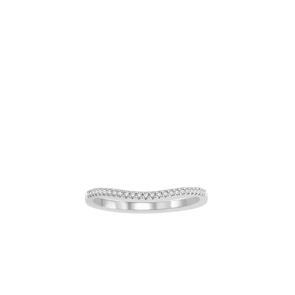 .10 Carat Curved Diamond Wedding Band in White Gold