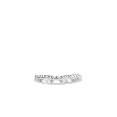 .10 Carat Curved Diamond Wedding Band in White Gold - Private Label product