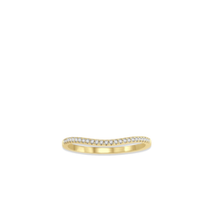 .10 Carat Curved Diamond Wedding Band in Yellow Gold