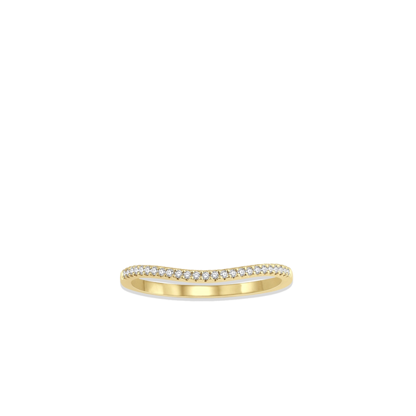 .10 Carat Curved Diamond Wedding Band in Yellow Gold
