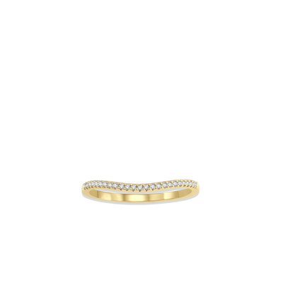 .10 Carat Curved Diamond Wedding Band in Yellow Gold - Private Label product