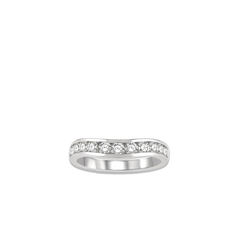 .75 Carat Diamond Channel Curved Wedding Band in White Gold