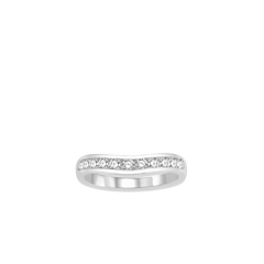 .50 Carat Diamond Channel Curved Wedding Band in White Gold