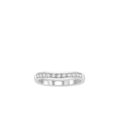 .33 Carat Diamond Channel Curved Wedding Band in White Gold