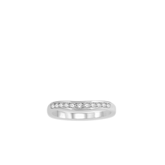 .25 Carat Diamond Channel Curved Wedding Band in White Gold