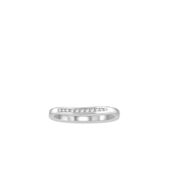 .10 Carat Diamond Channel Curved Wedding Band in White Gold