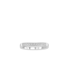 .10 Carat Curved Milgrain Wedding Band in White Gold