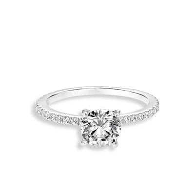 Round Four Prong 3/4 Engagement Ring Setting - Private Label product