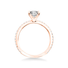 Round Four Prong 3/4 Engagement Ring Setting