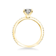 Round Four Prong 3/4 Engagement Ring Setting