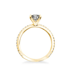Round Diamond 3/4 Pave Engagement Ring Setting