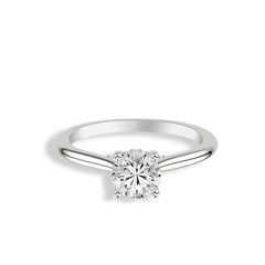 Round Hidden Diamond Engagement Ring Setting