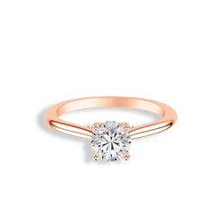 Round Hidden Diamond Engagement Ring Setting