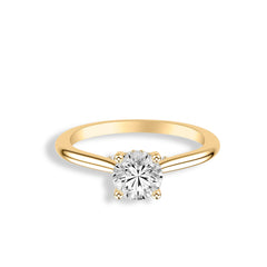Round Hidden Diamond Engagement Ring Setting