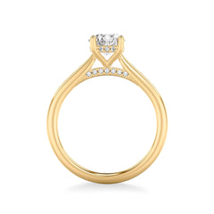Round Hidden Diamond Engagement Ring Setting
